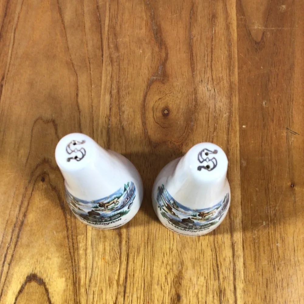 Vintage Souvenir Tacoma, Washington Ceramic Salt Shakers